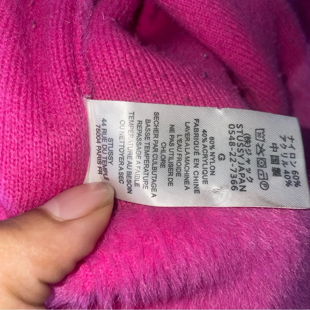 Stussy Pink Mohair Cardigan